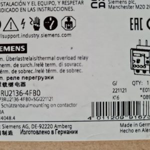 SIEMENS Relais Thermique  3RU2136-4FB0 : 28-40A , 4EB0 : 27-32A , 4DB0   , 4BB0