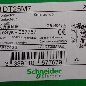 LC1DT25M7 220V 25A 4P , CONTACTEUR  ( LC1D25 )  SCHNEIDER