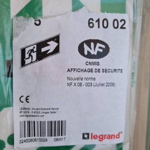 5 autocollant  BAES , AFFICHAGE de SÉCURITÉ  , Sortie à Droite  LEGRAND 610 02