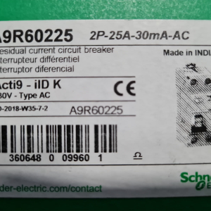 iID K 4,5kA 2P 25A 30mA-AC  SCHNEIDER  , A9R60225  INTERRUPTEUR DIFFERENTIEL